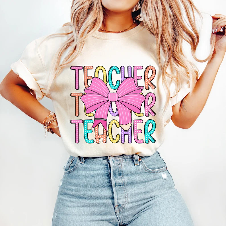 Teacher Bow Graphic Tee