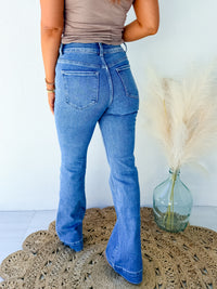 Playing For Keeps High Rise Flare Jeans