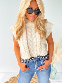 Soft Authority Cream Chunky Knit Sweater Top