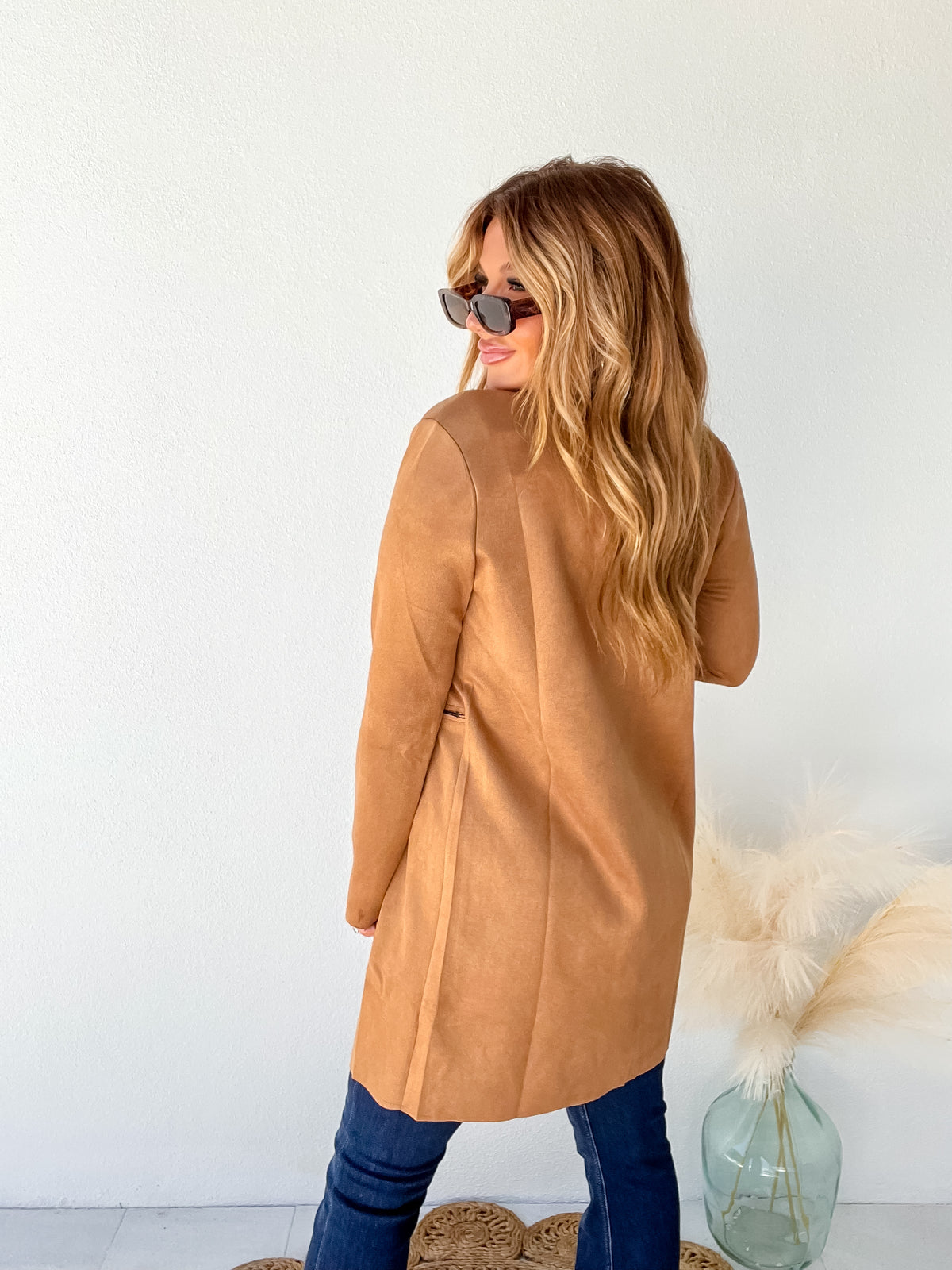 Fearless Energy Khaki Faux Suede Jacket
