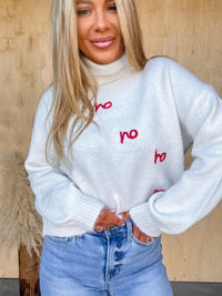 Ho Ho Ho Stitch Ivory Sweater