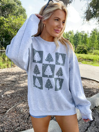 Christmas Tree Grid Graphic Top