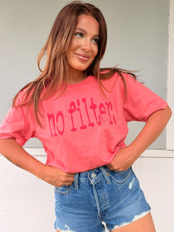 Pink No Filter Graphic Top