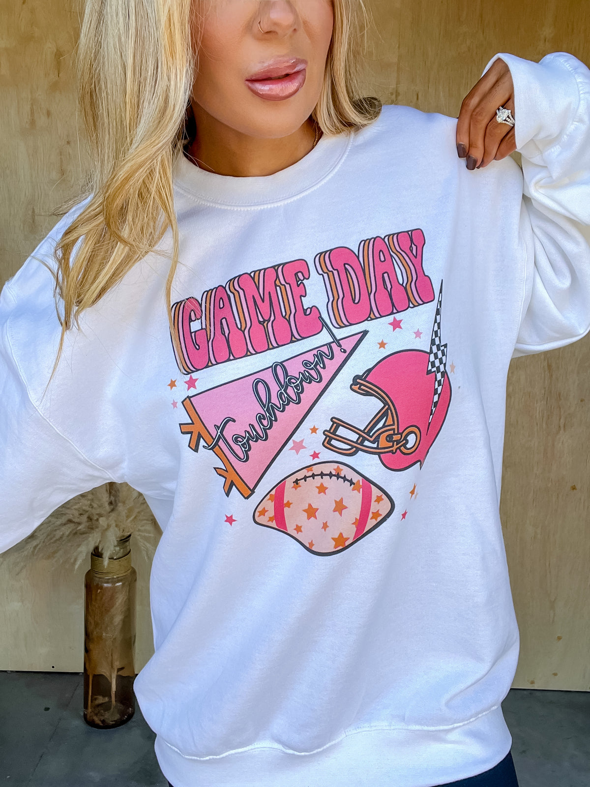 Pink Game Day Graphic Top