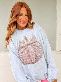 Patch Floral Pumpkin Graphic Top