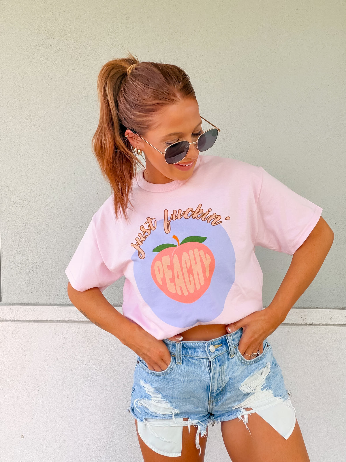 Just Peachy Graphic Top