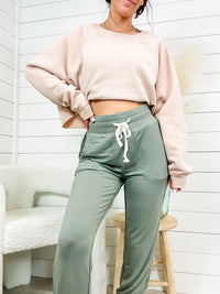 Instant Attraction Olive Jogger Pants