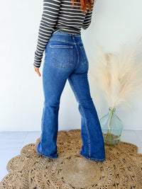 Heart To Heart Dark Wash Tummy Control Flare Jeans