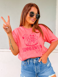 Pink Summerween Graphic Top
