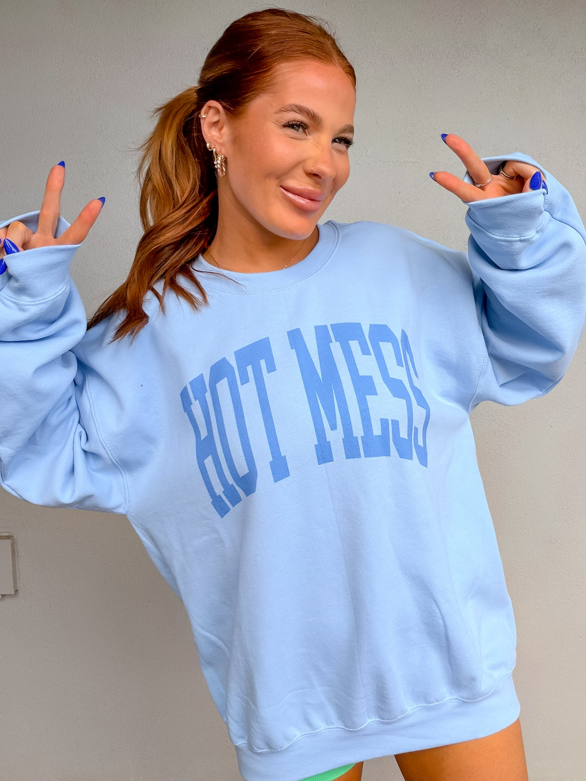 Varsity Hot Mess Graphic Pullover C.O.C