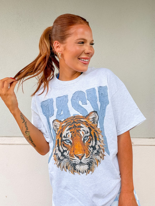 Tiger Brushstroke Graphic Top