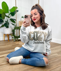 Faux Yarn Cozy Season Graphic Top