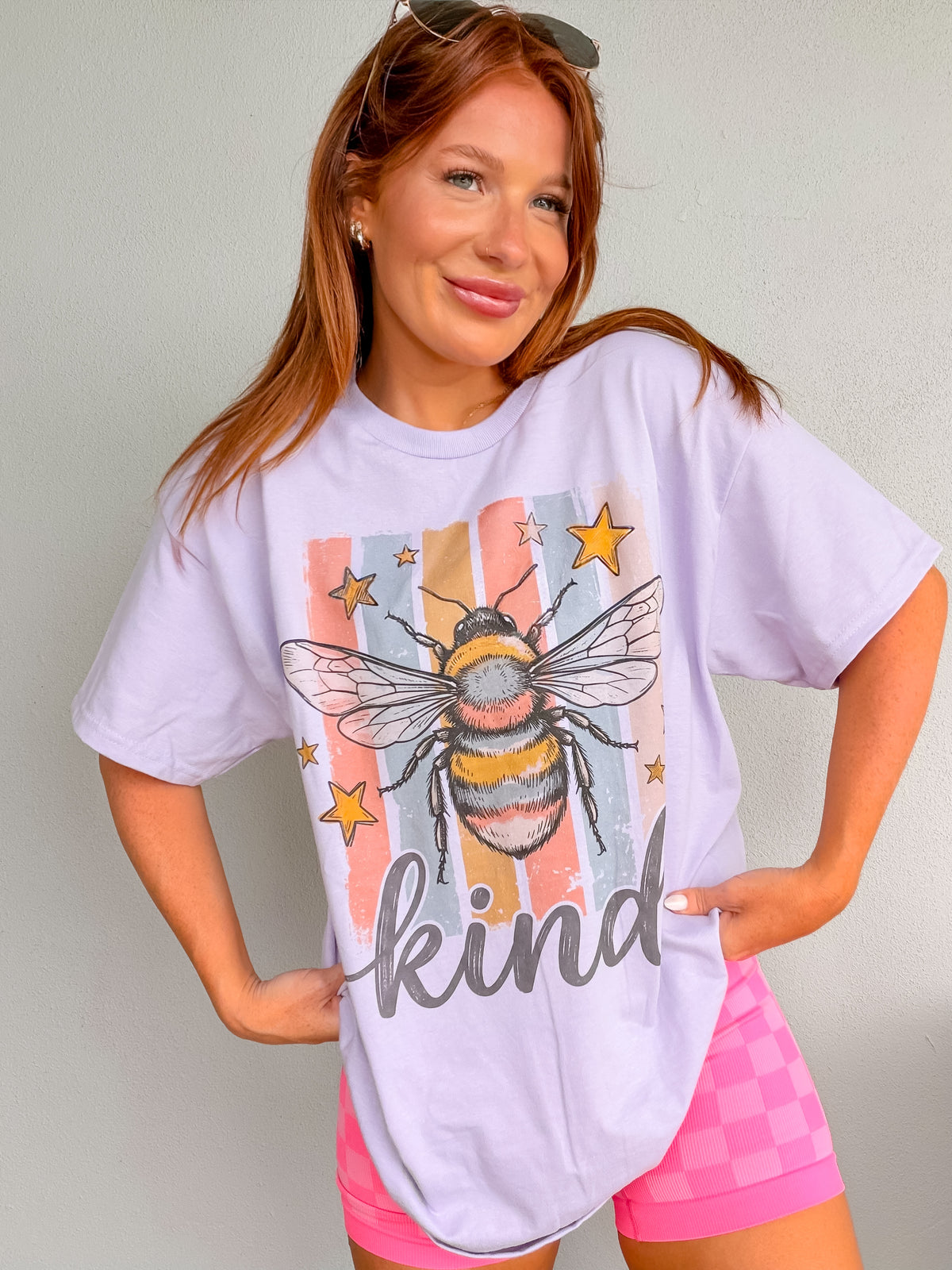 Preppy Bee Kind Graphic Top