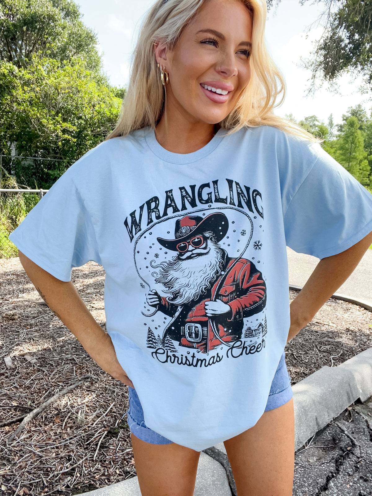 Wranglin' Christmas Graphic Top