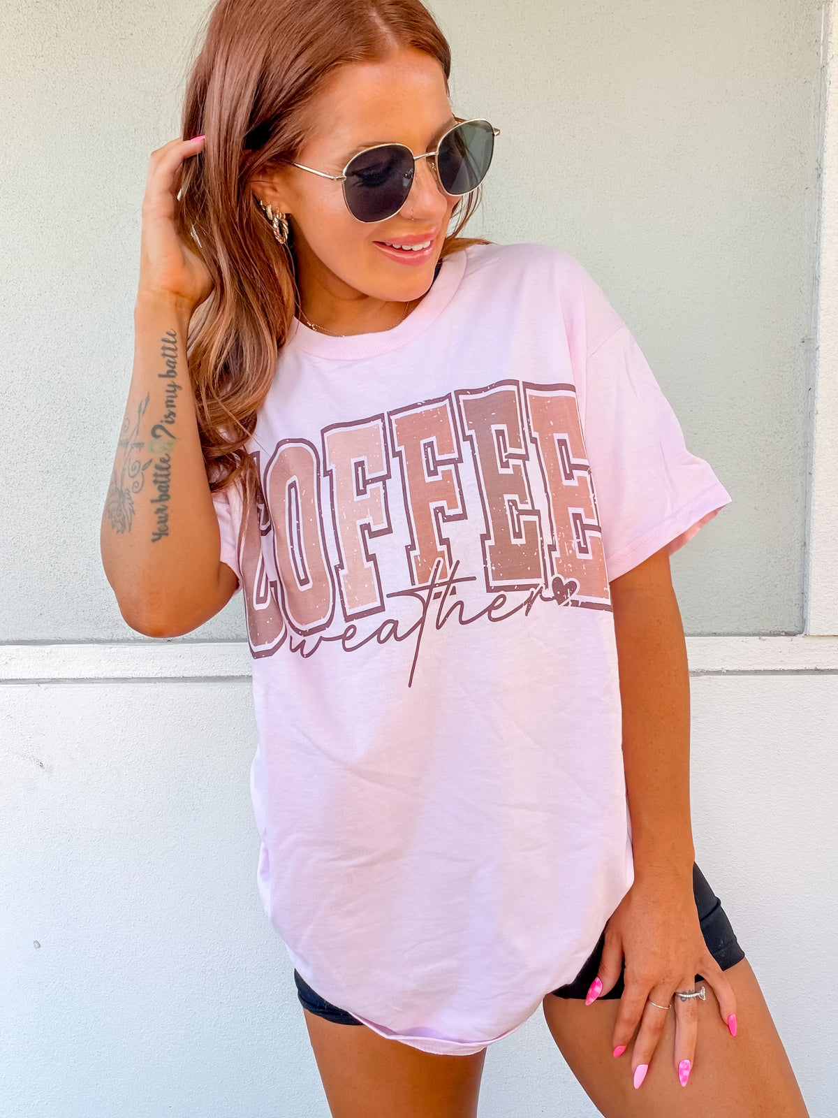 Multi Coffee Graphic Top