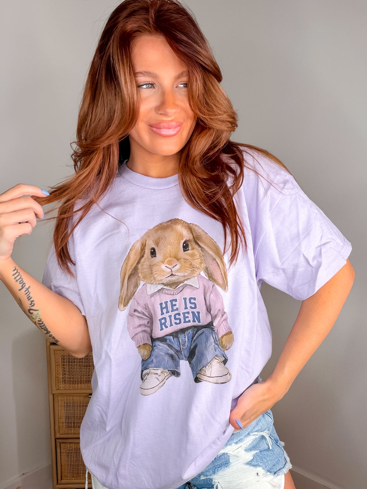 Risen Bunny Graphic Top