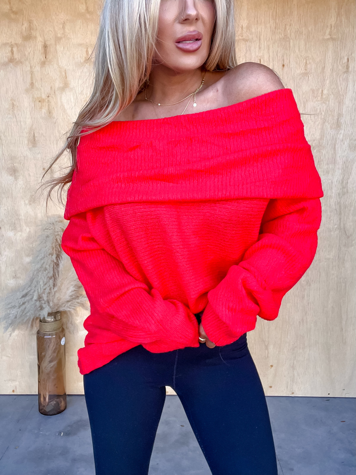 Nothing But Love Ruby Off Shoulder Tunic Top