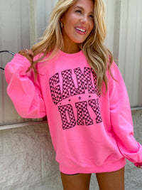 Game Day Checker Graphic Pullover