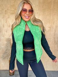 Always Daring Green Puffer Vest