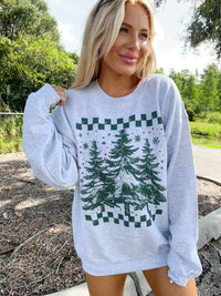 Retro Christmas Trees Graphic Top