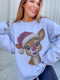 Boy Reindeer Yarn Graphic Top