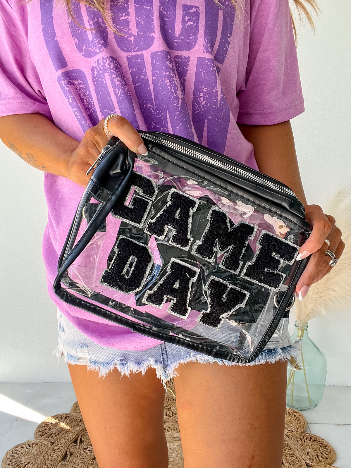 Trendy Clear Black Game Day Bag