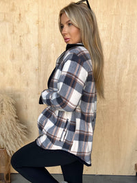 Captured My Love Black Plaid Lined Shacket