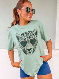 Leopard Sunglasses Graphic Top