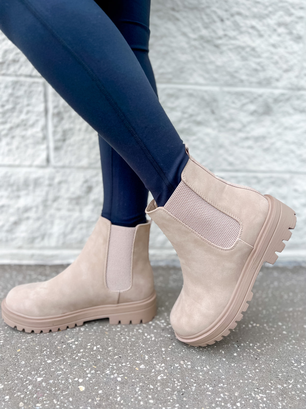 Beige Chelsea Bootie