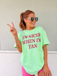 Pink When Tan Graphic Top