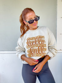 Stripe Hello Fall Graphic Top
