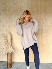 DOORBUSTER - Sweeter Than You Ash Mocha Oversized Sweater