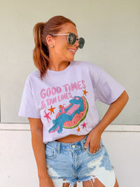 Gator Tan Lines Graphic Top