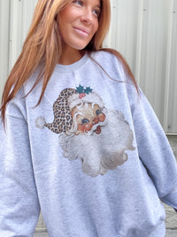 Leopard Santa Vintage Graphic Top