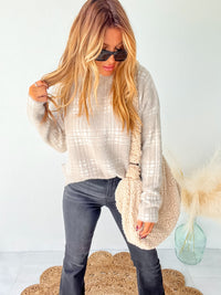 Hometown Darling Mocha Plaid Sweater Top