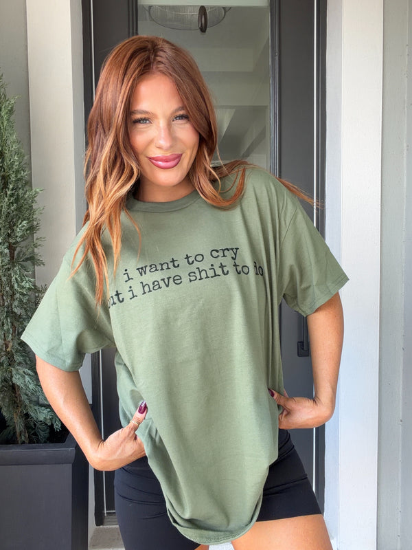 I Want To Cry Graphic Top