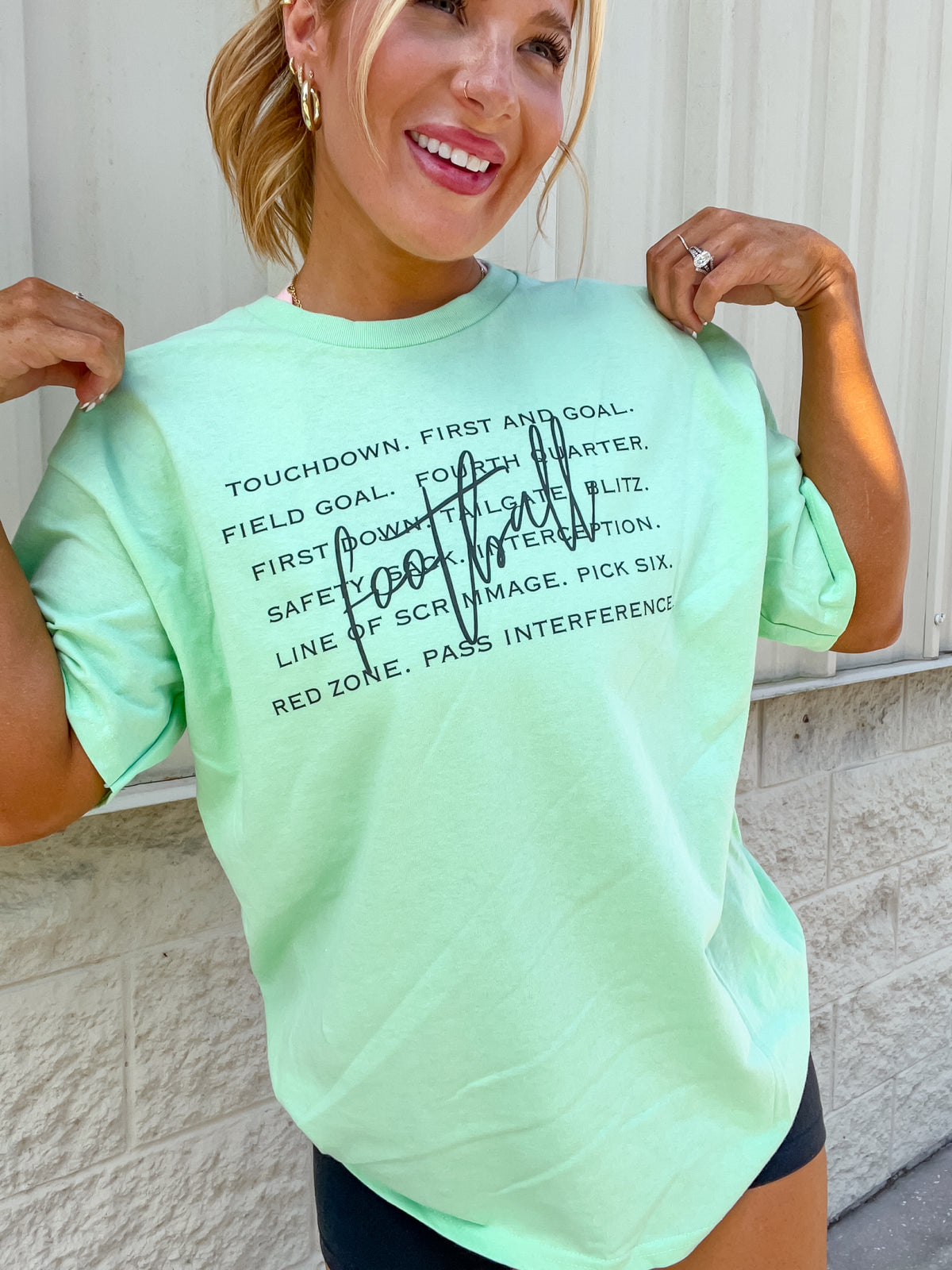 Football Words Graphic Tee