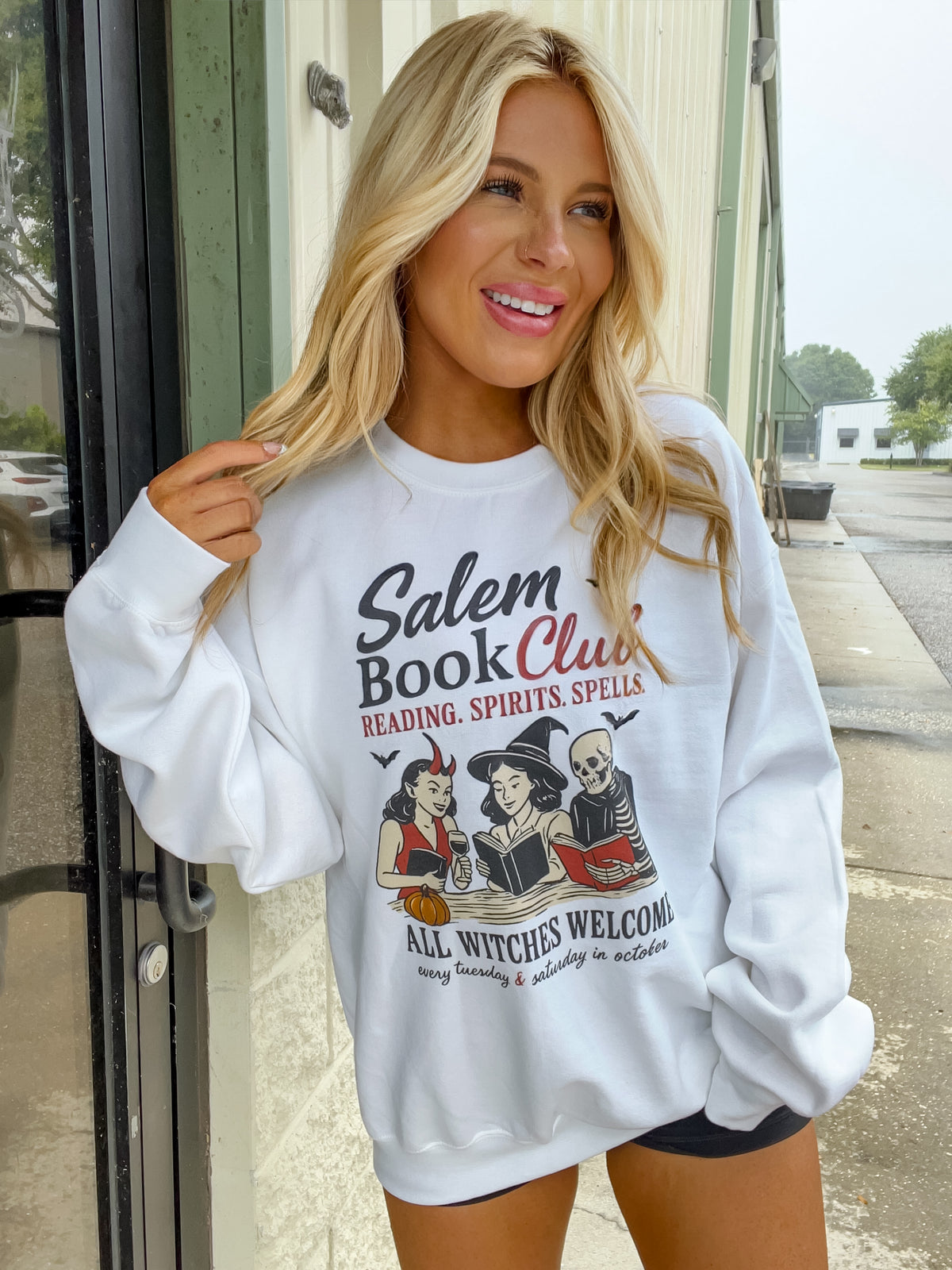 Salem Book Club Graphic Top