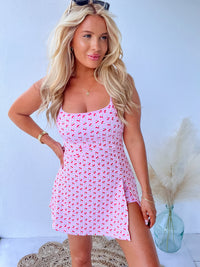 Cherry On Top Pink Gingham Dress