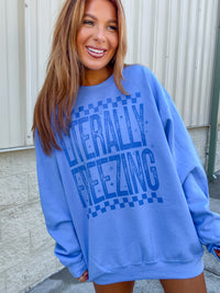 Color On Color Literally Freezing Graphic Pullover