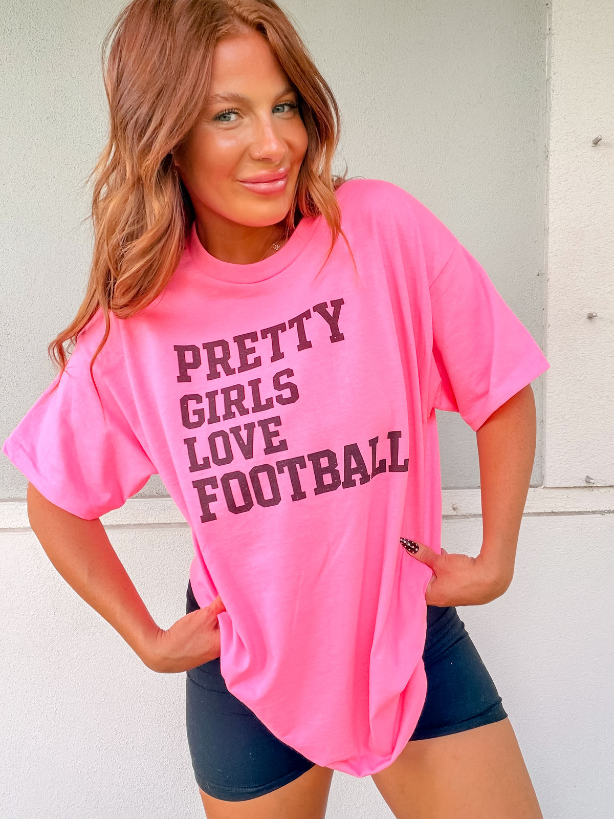 Pretty Girls Football Graphic Top
