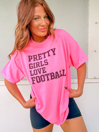 Pretty Girls Football Graphic Top