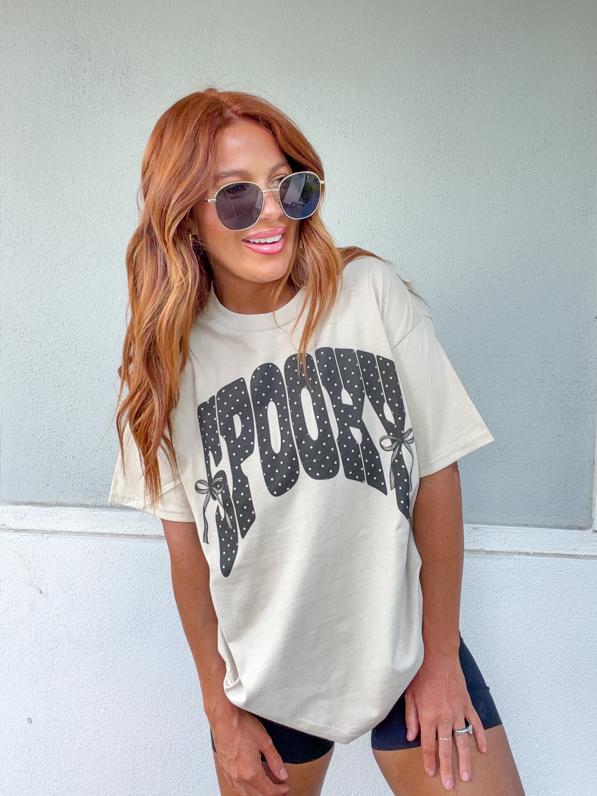 Polka Spooky Graphic Top