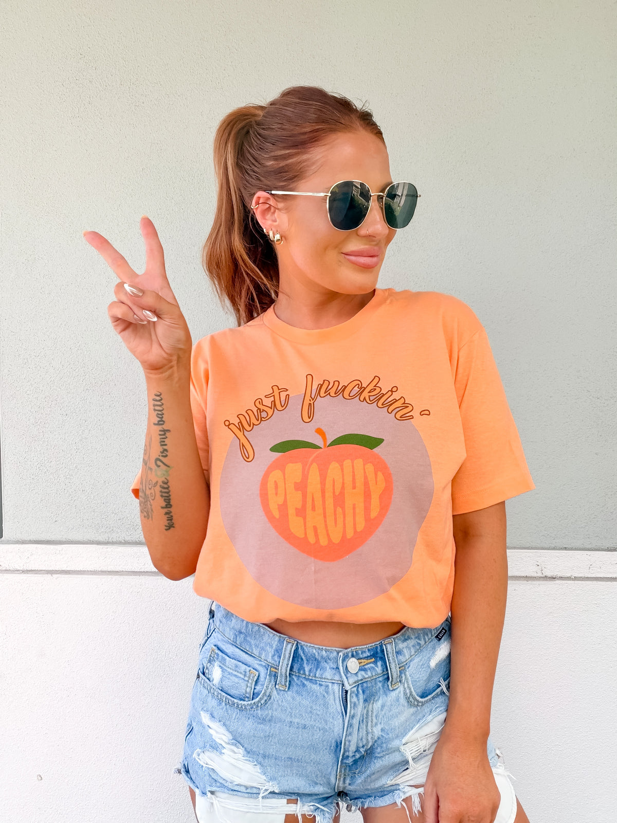 Just Peachy Graphic Top