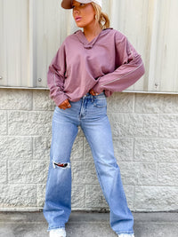 Take Me Back Medium Wash Tummy Control Wide Leg Jean