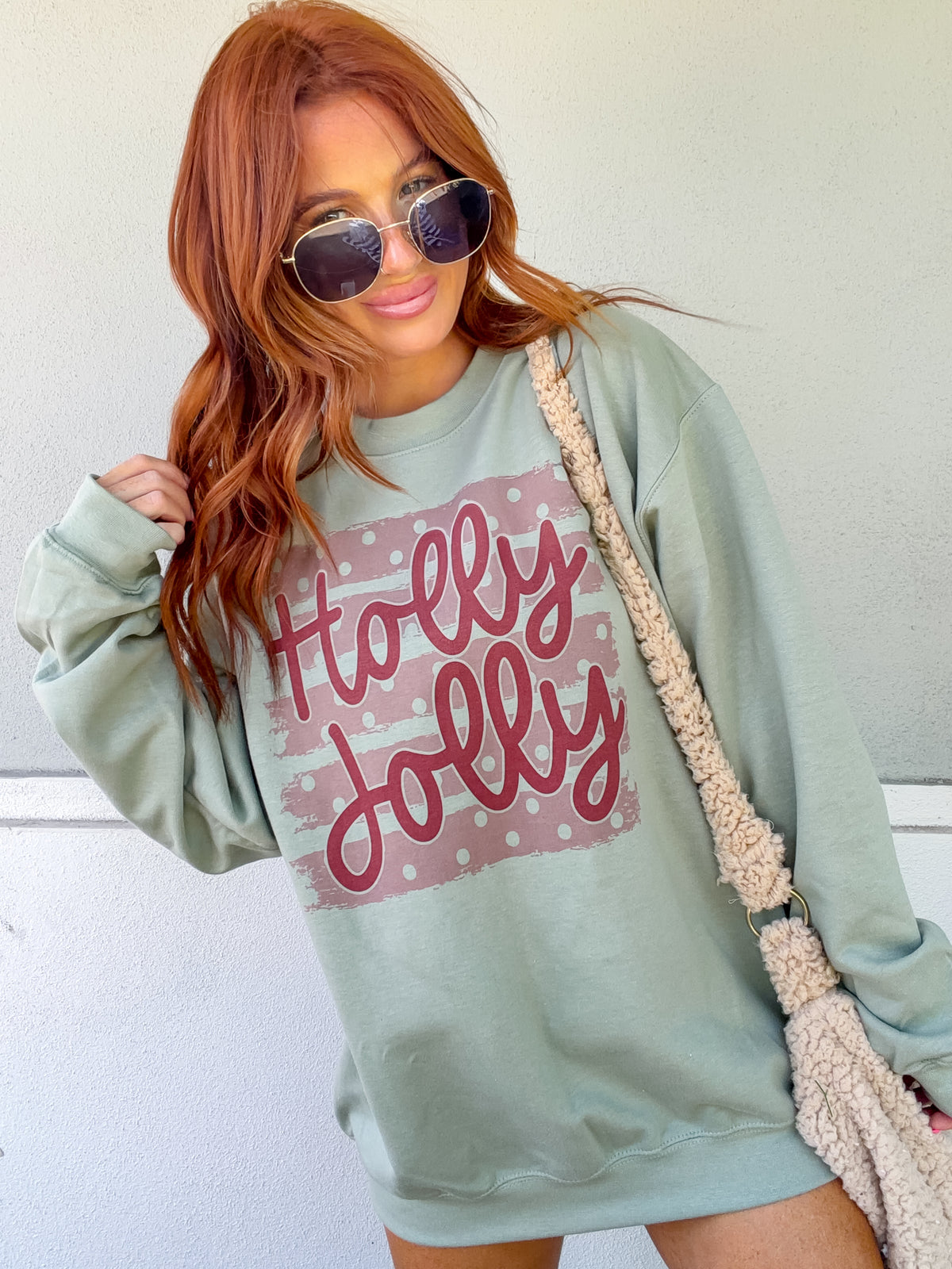 Polka Holly Jolly Graphic Top