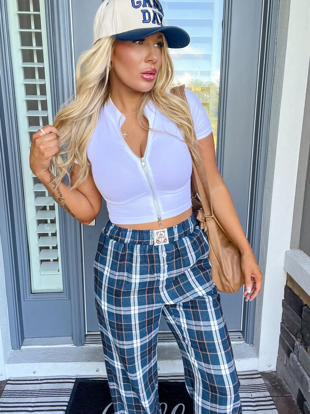 Perfectly You White Zip Top