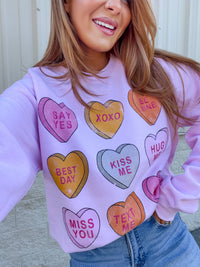 Nice Convo Hearts Graphic Top