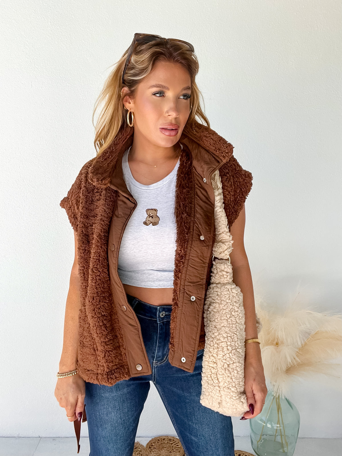 Right At Home Brown Sherpa Vest