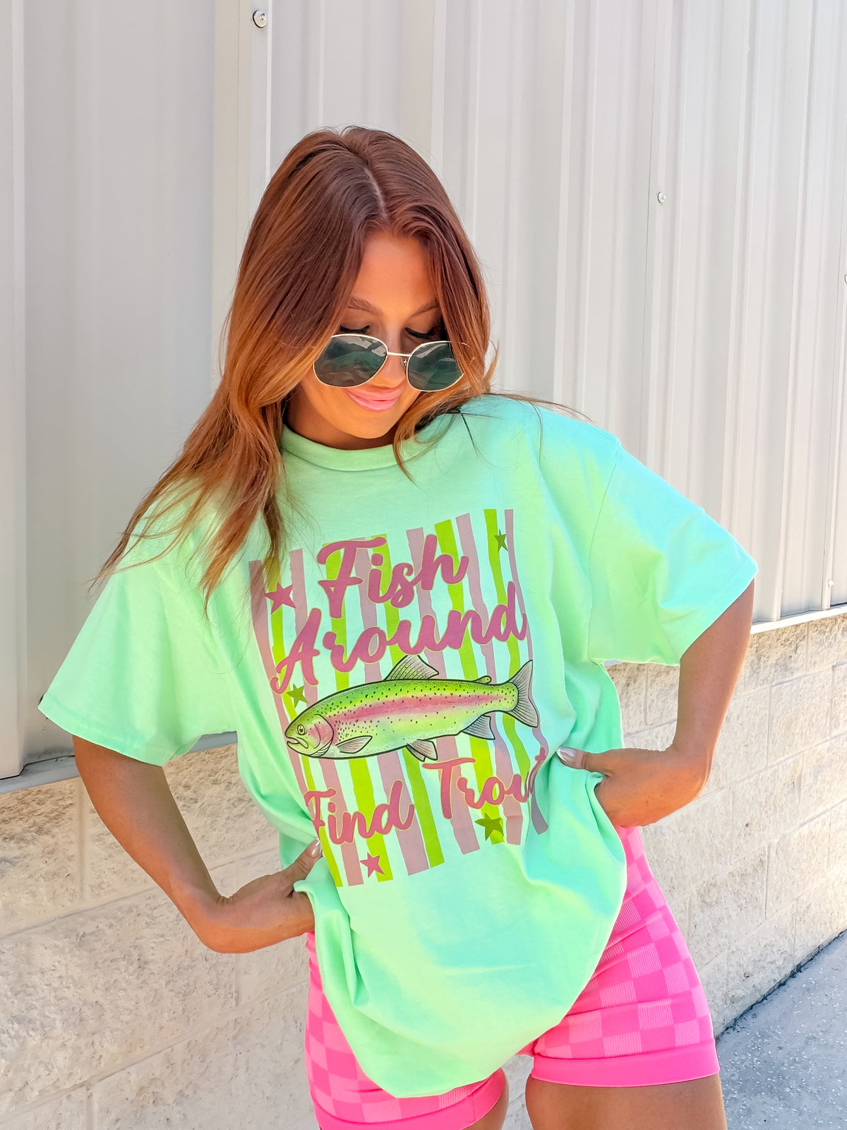 Fish Around Graphic Top